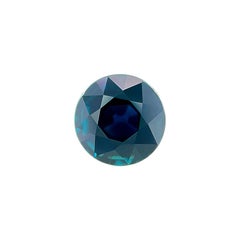 Gia Certified 1.02ct Untreated Dark Blue Sapphire Round Cut Untreated Loose Gem