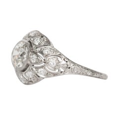 GIA Certified 1.03 Carat Diamond Platinum Engagement Ring
