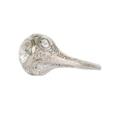 GIA Certified 1.03 Carat Diamond Platinum Engagement Ring