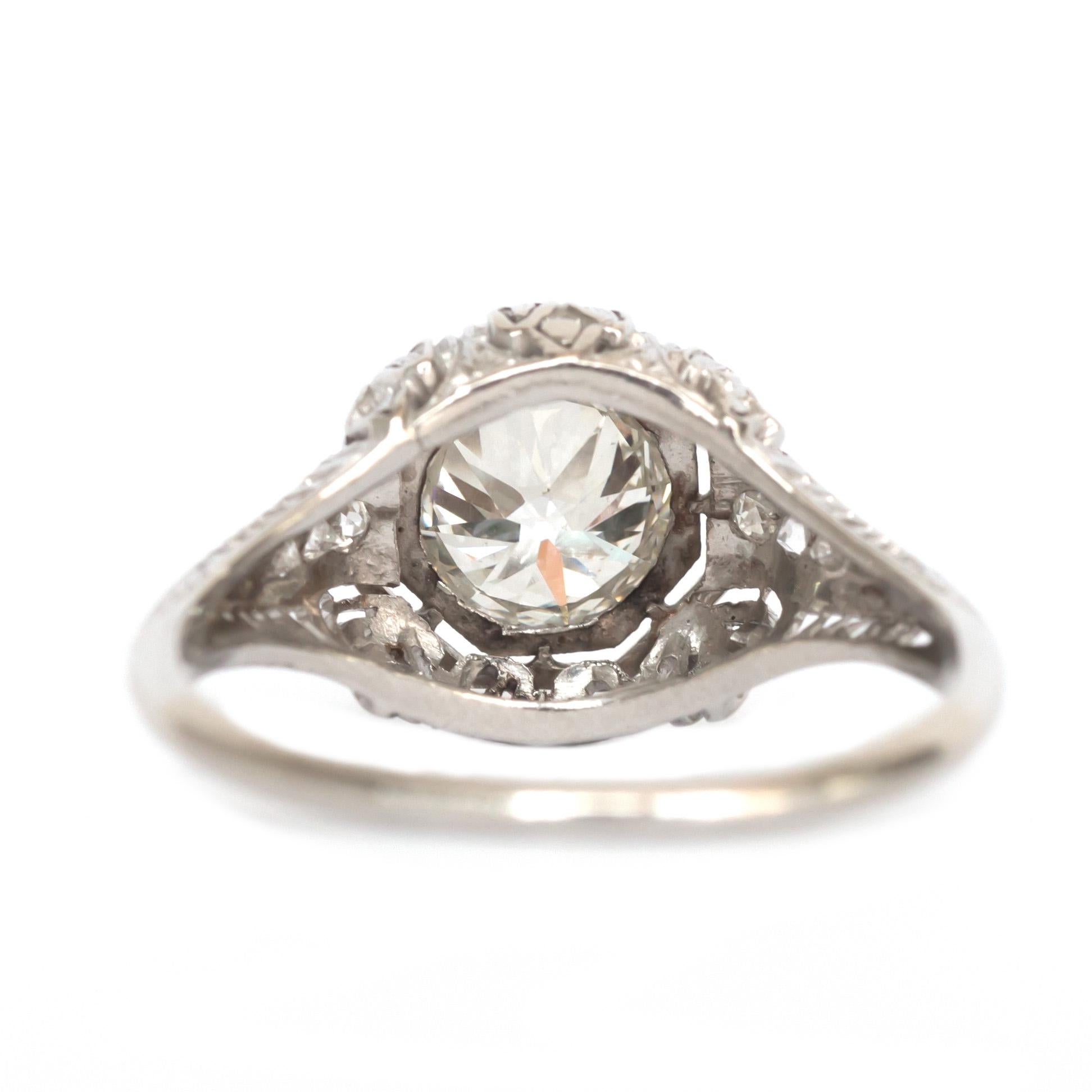 Bague de fiançailles en platine avec diamant de 1,03 carat certifié par le GIA Bon état - En vente à Hicksville, NY