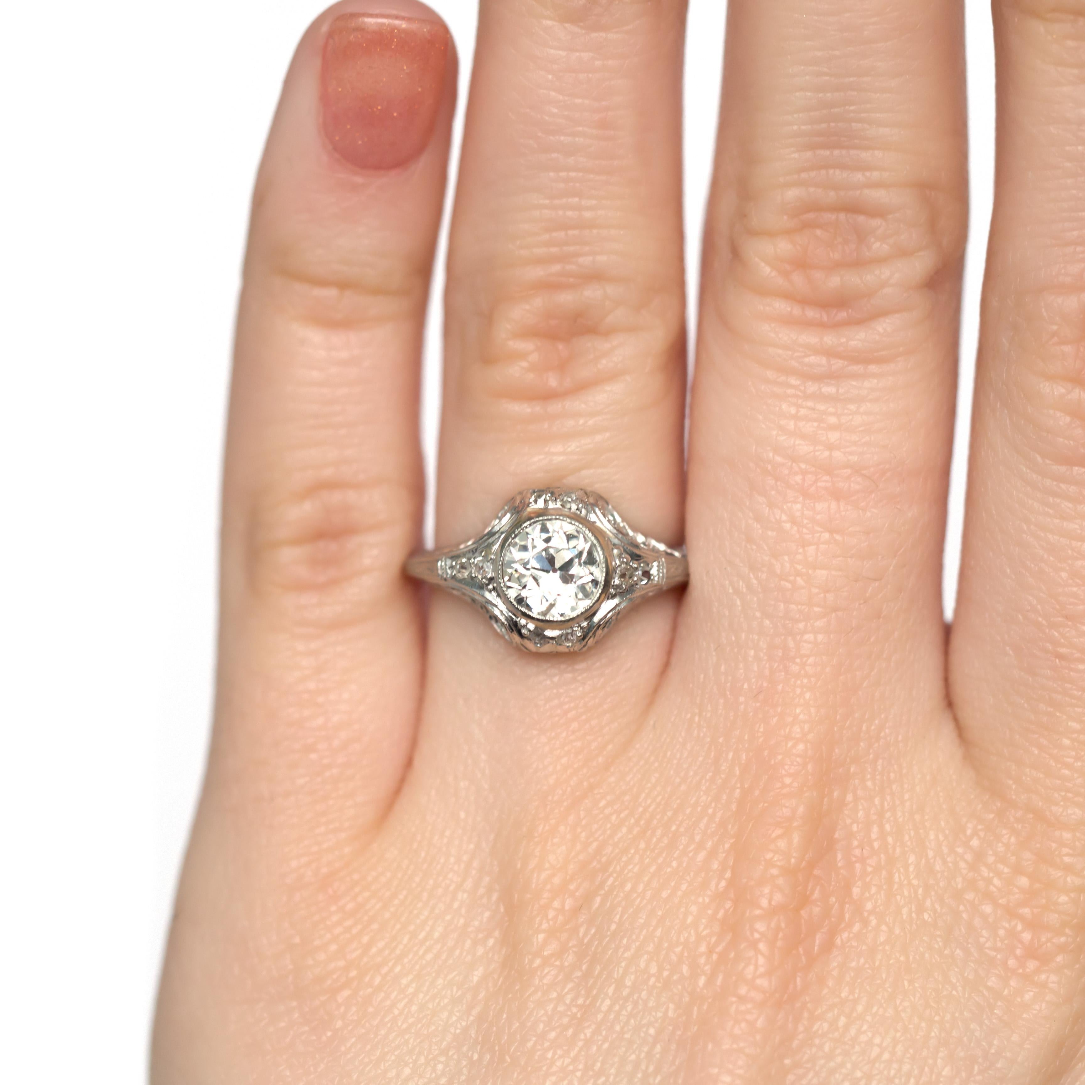 Women's or Men's GIA Certified 1.03 Carat Diamond Platinum Engagement Ring For Sale