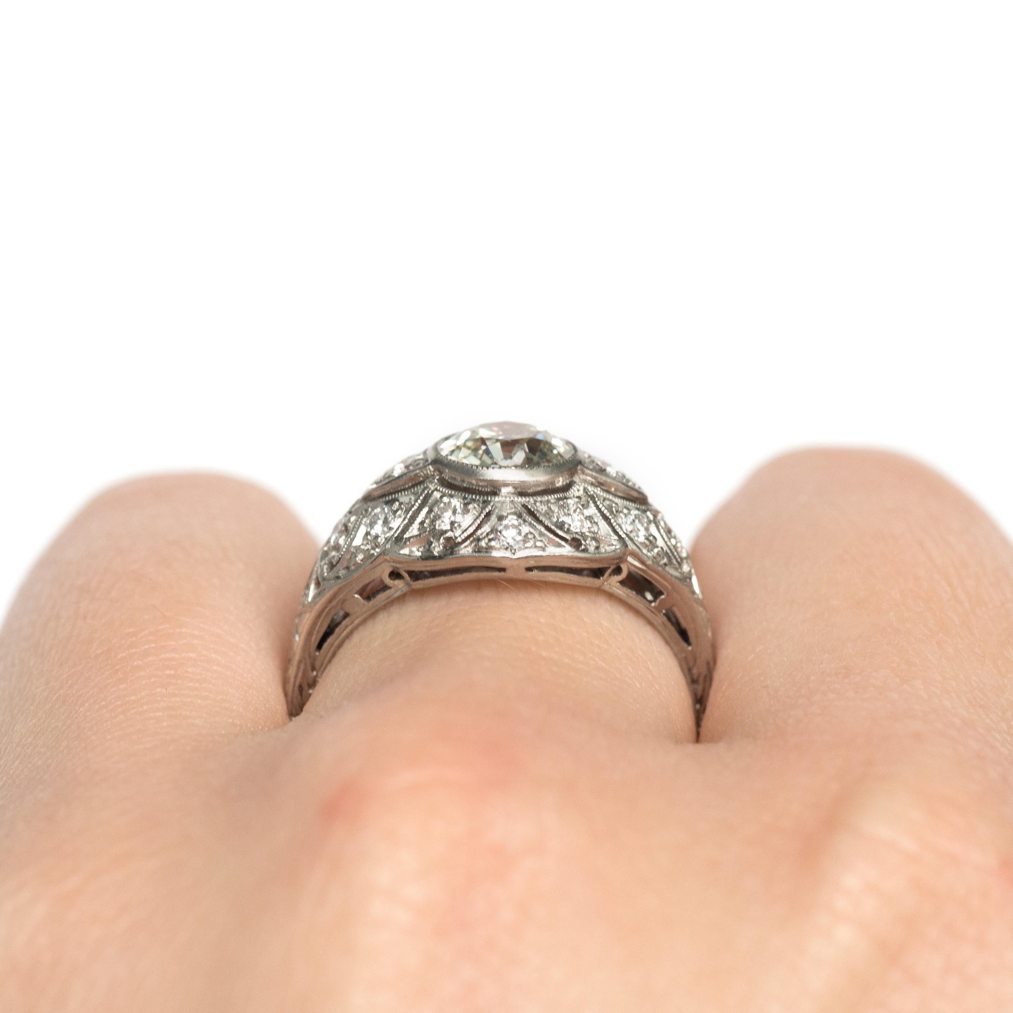 GIA Certified 1.03 Carat Diamond Platinum Engagement Ring For Sale 3