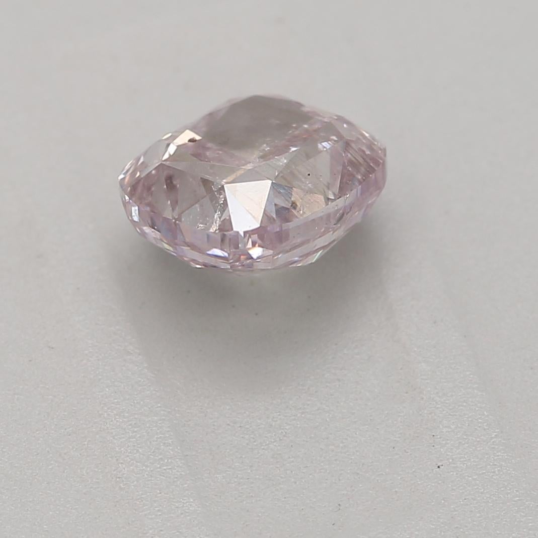 Women's or Men's GIA Certified 0.70 Carat Fancy Brownish Purplish Pink I1 Clarity Diamond For Sale