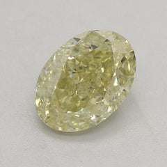 GIA Certified 1.03 Carat Fancy Greenish Yellow SI2 Clarity Diamond
