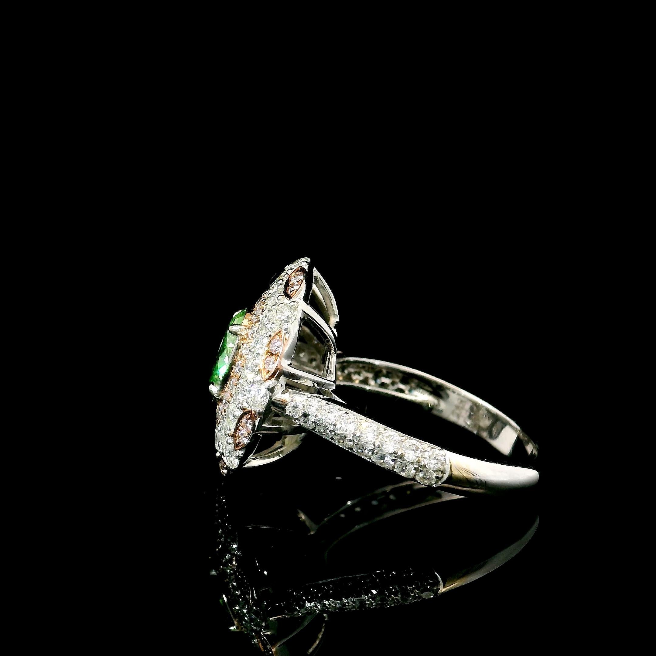 Diamant jaune verdâtre fantaisie certifié GIA de 1,03 carat de pureté SI2 en vente 1