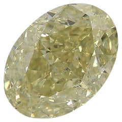 Diamante certificado por GIA de 1,03 quilates de color amarillo verdoso fantasía y claridad SI2