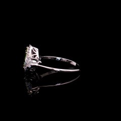 GIA Certified 1.03 Carat Fancy Yellow Green SI1 Diamond Ring
