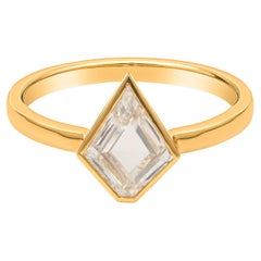 GIA Certified 1.03 Carat Kite Shaped Natural Diamond Ring