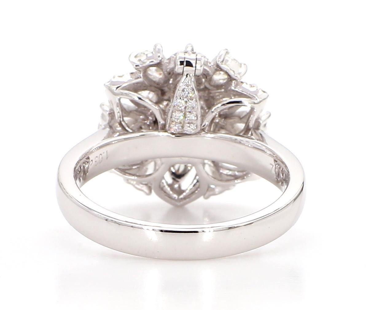 Bague en or 18 carats certifiée par la GIA et contenant un diamant rose léger de 1,03 carat Neuf - En vente à New York, NY