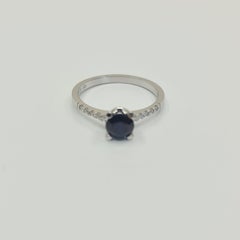 GIA Certified 1.03 Carat Natural, not heated, Sapphire and Diamonds Ring