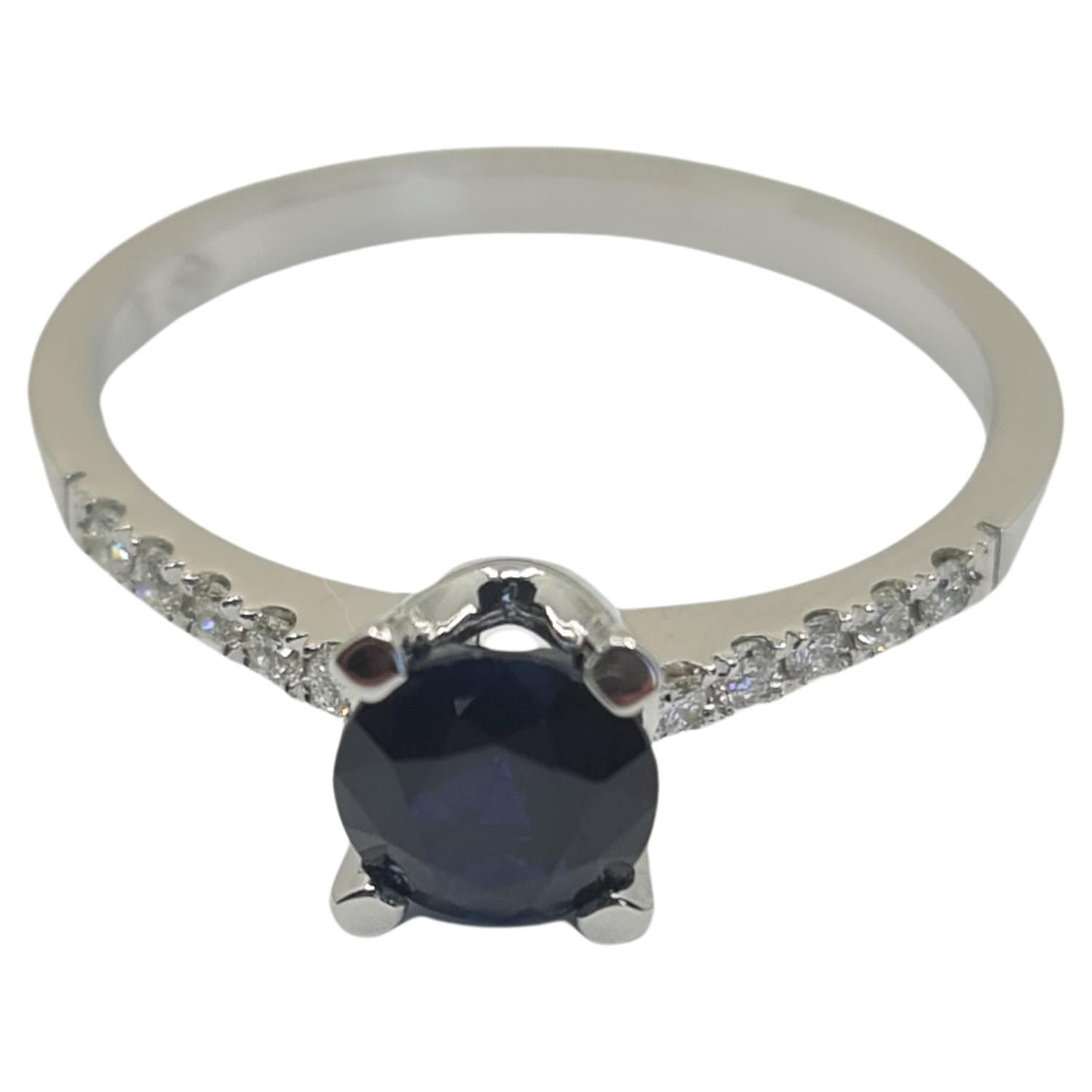 GIA Certified 1.03 Carat Natural, not heated, Sapphire and Diamonds Ring