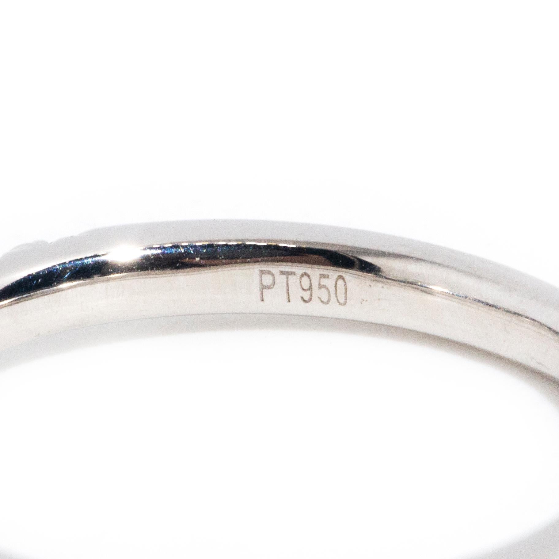 GIA Certified 1.03 Carat Solitaire Brilliant Diamond Platinum Engagement Ring 5