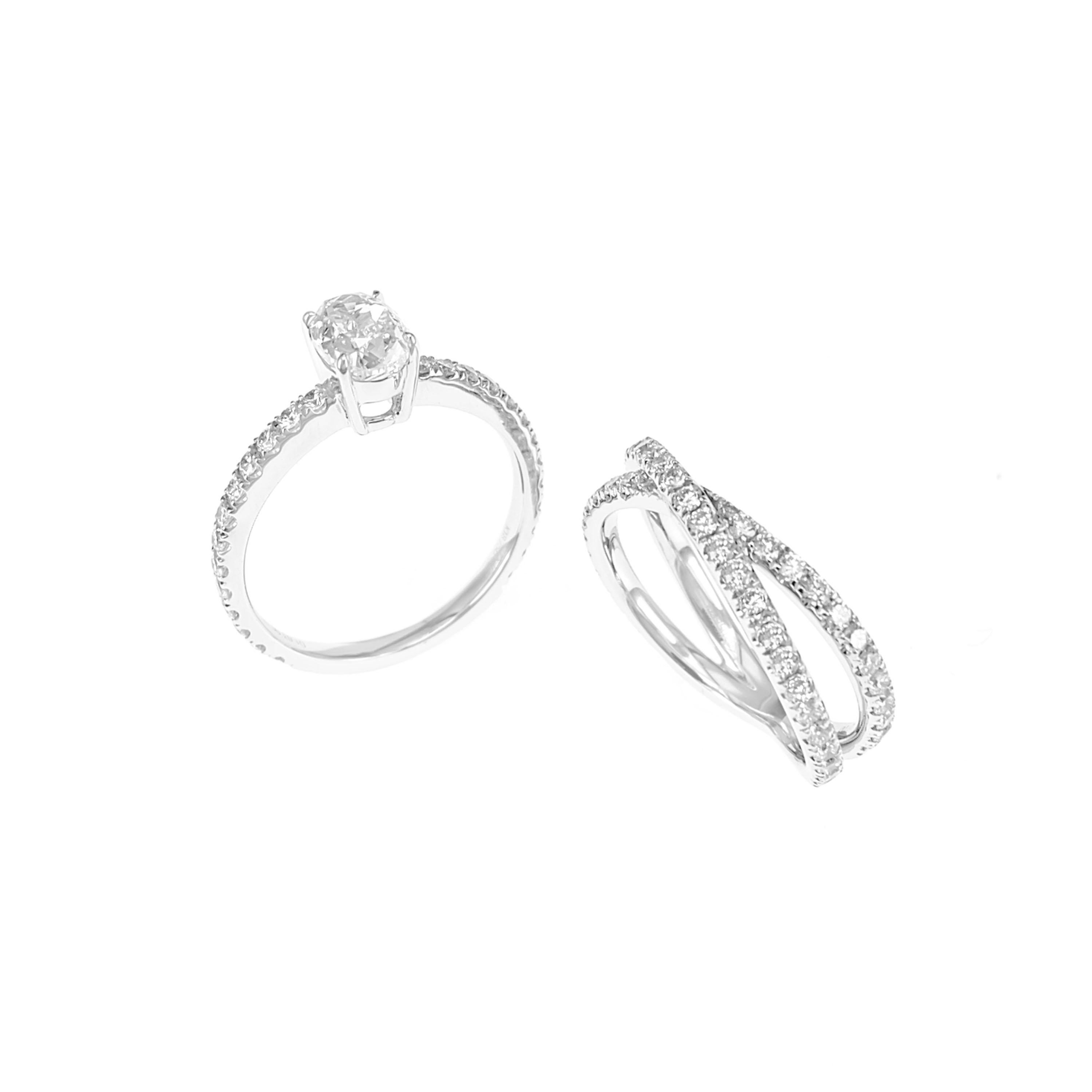 GIA zertifizierter 1,03 Karat weißer Diamant Oval Solitär Hochzeit Braut Ring im Zustand „Neu“ im Angebot in Hung Hom, HK