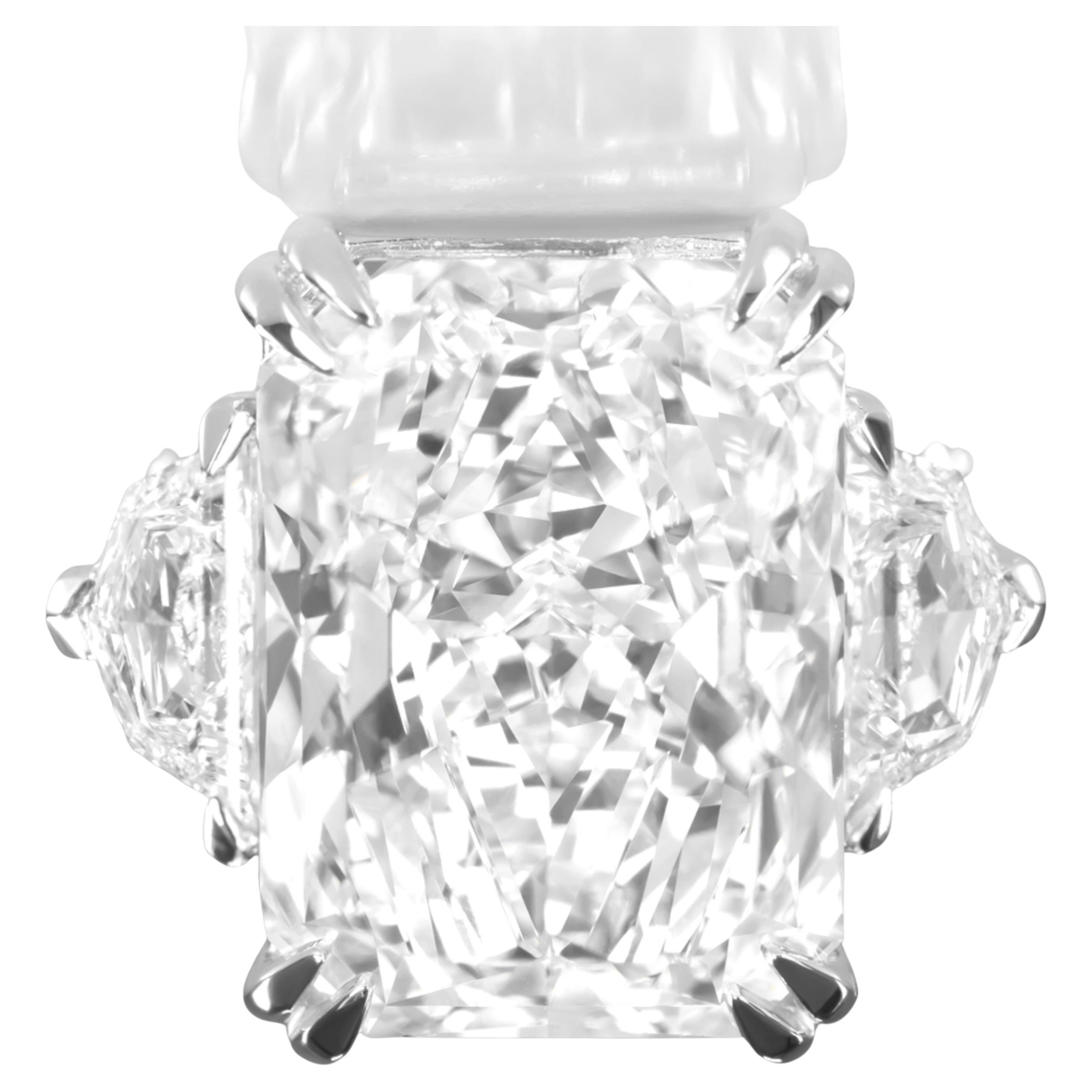 GIA Certified 10.34 Carat Radiant Shape Diamond Platinum Ring