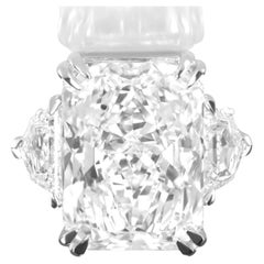 GIA Certified 10.34 Carat Radiant Shape Diamond Platinum Ring
