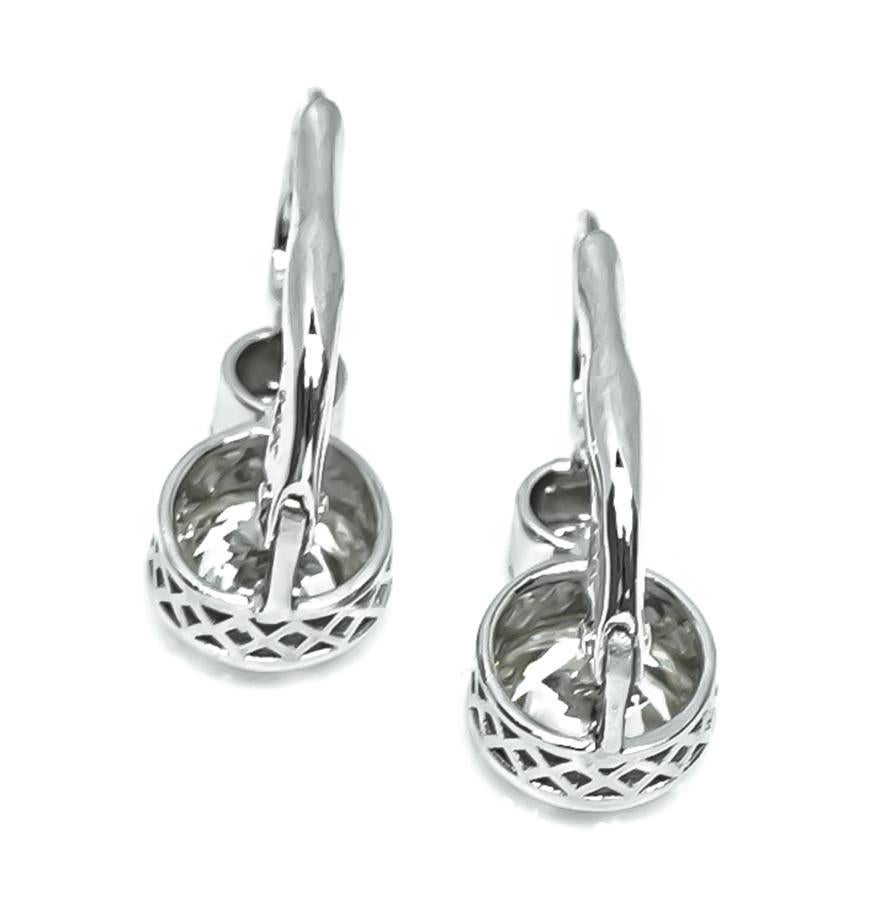 GIA-zertifizierte 1,03ct und 1,04ct Diamant-Ohrringe (Rundschliff) im Angebot