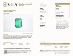 GIA Certified 1.03ct Colombian Emerald, Emerald Cut, Unisex, 1990