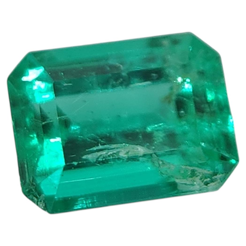 GIA Certified 1.03ct Colombian Emerald, Emerald Cut, Unisex, 1990