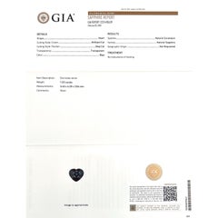 GIA Certified 1.03ct Deep Blue Sapphire Untreated Heart Cut Natural 6.2x5.4mm