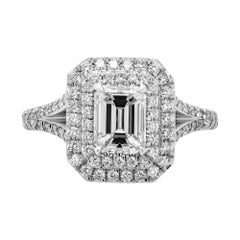 GIA Certified 1.03 Carat Emerald Cut Engagement Ring
