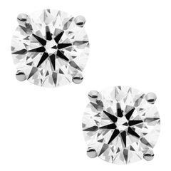 GIA Certified 1.03ct Natural Diamond Stud Earrings VVS1/F Color 14K White Gold