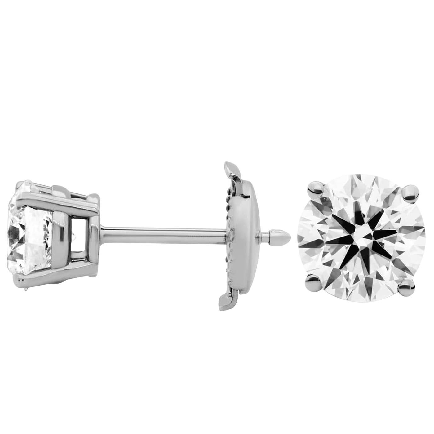 GIA-zertifizierte 1,03 Karat natürliche Diamant-Ohrstecker VVS1/F Farbe 14K Weißgold (Modernistisch) im Angebot