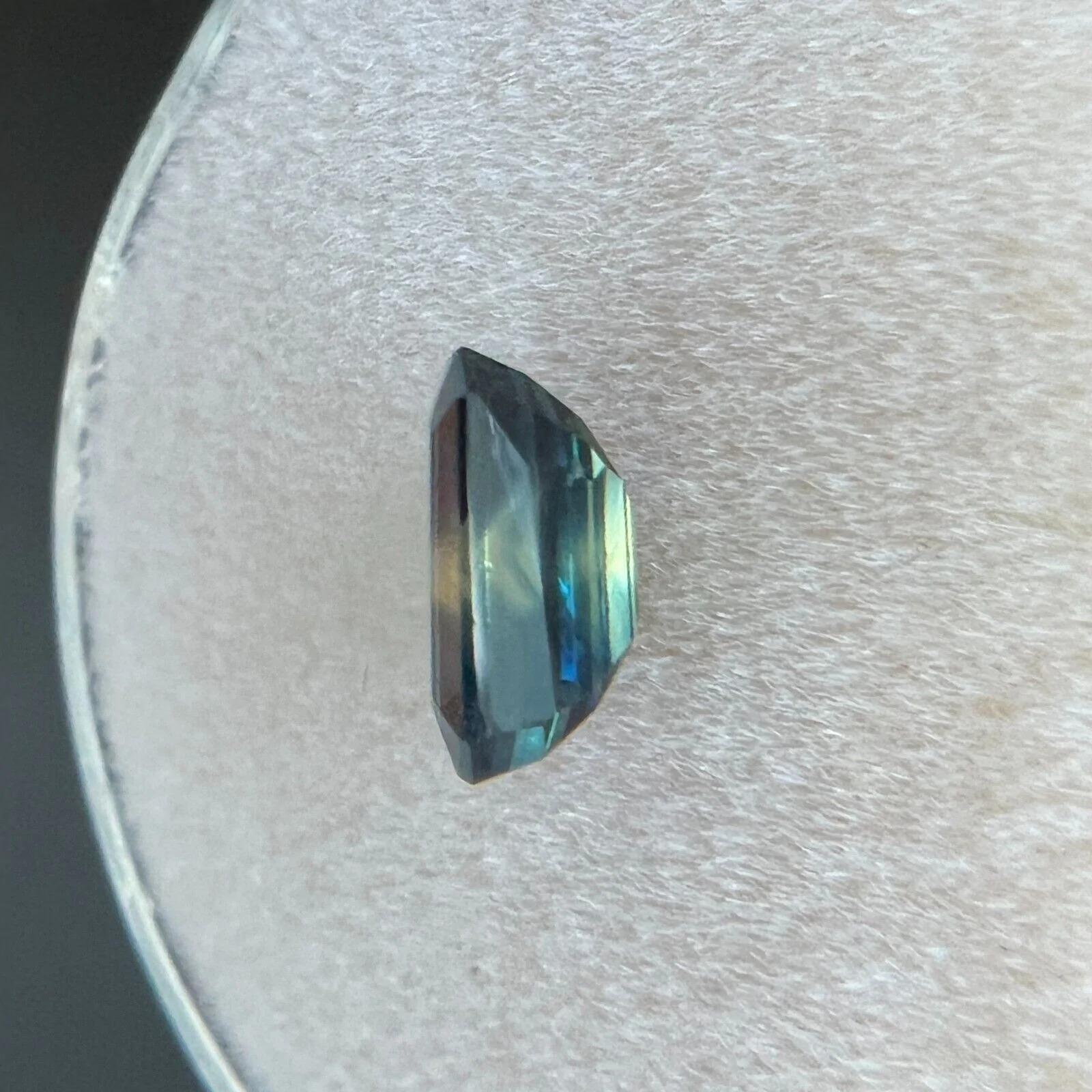 GIA zertifiziert 1,03ct Parti Farbe australischer Saphir Blau Gelb Unbehandelter Edelstein 5