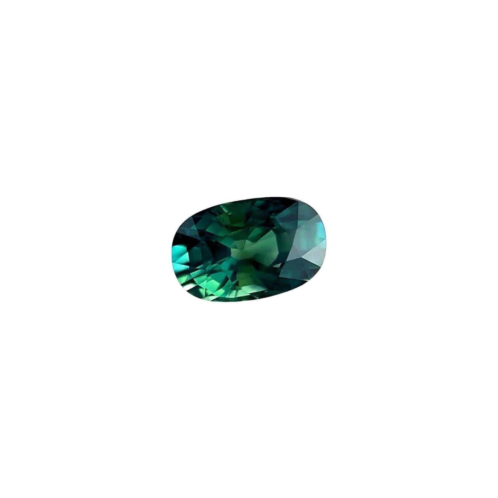 GIA Certified 1.03Ct Sapphire Natural Vivid Green Blue Untreated 6.8X4.3Mm IF

Saphir naturel non traité de couleur verte et bleue.
Saphir non chauffé de 1,03 carat d'une belle couleur vert bleu profond.
Entièrement certifiée par le GIA confirmant