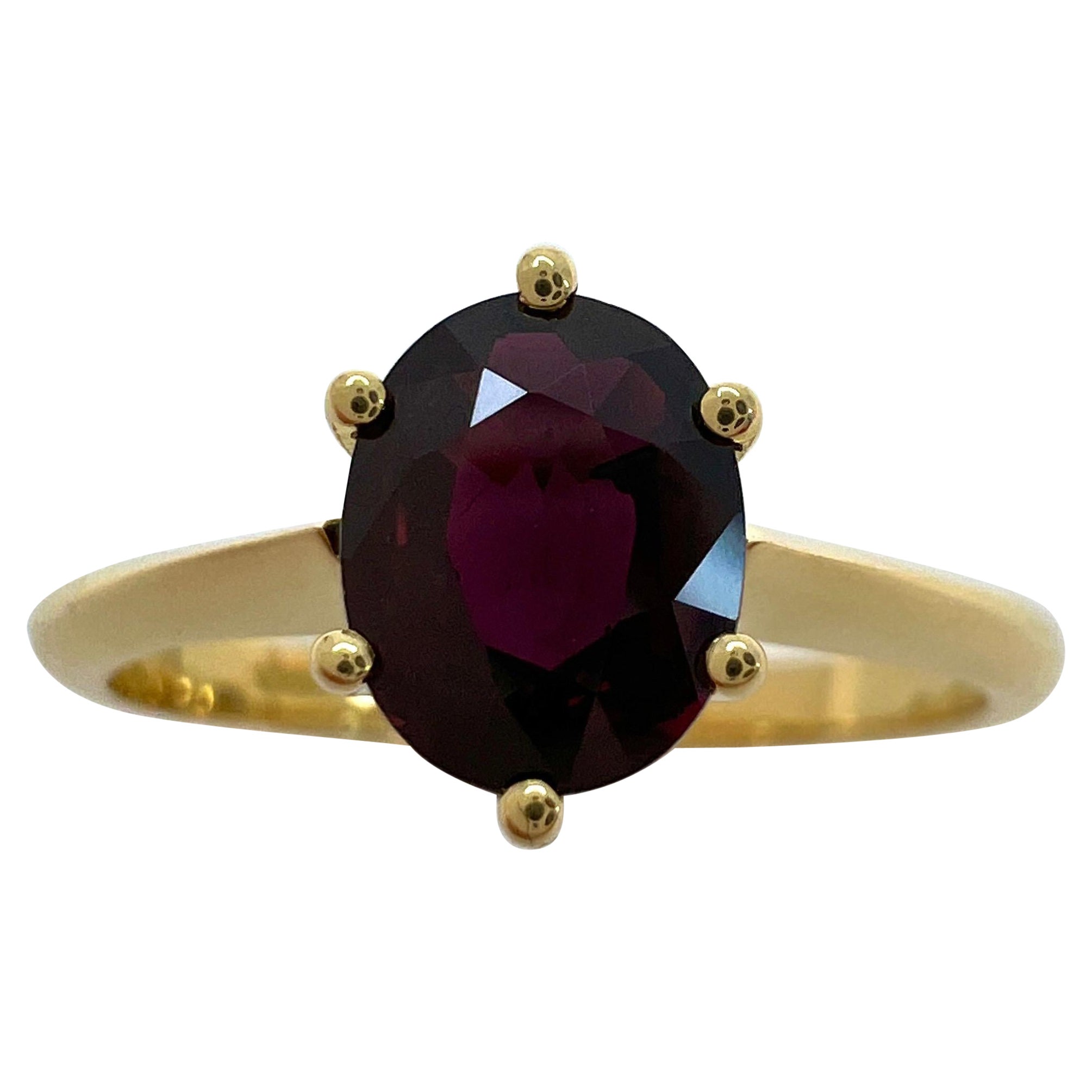 GIA Certified 1.03ct Untreated Deep Red Ruby 18k Yellow Gold Oval Solitaire Ring