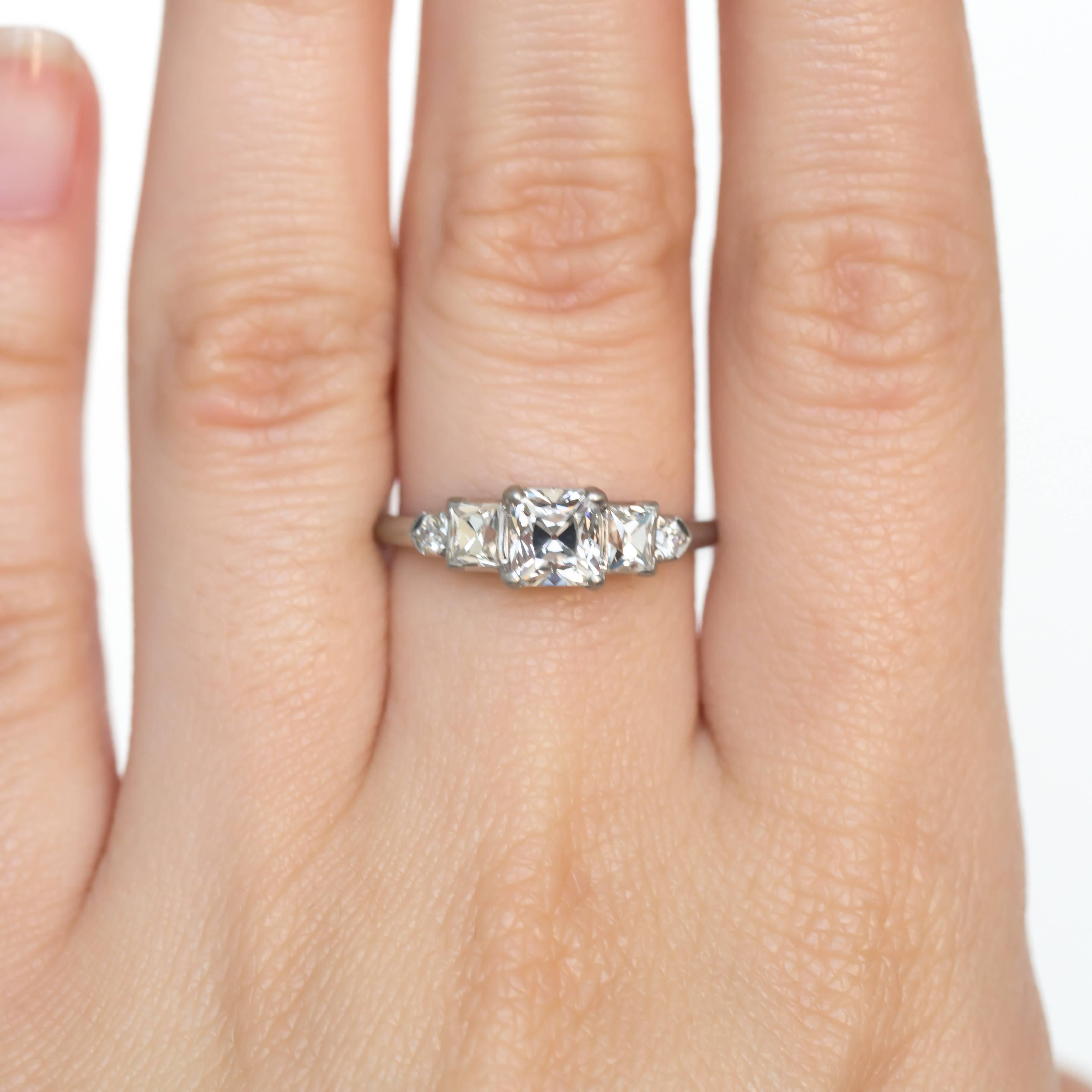 Women's or Men's GIA Certified 1.04 Carat Diamond Platinum Engagement Ring