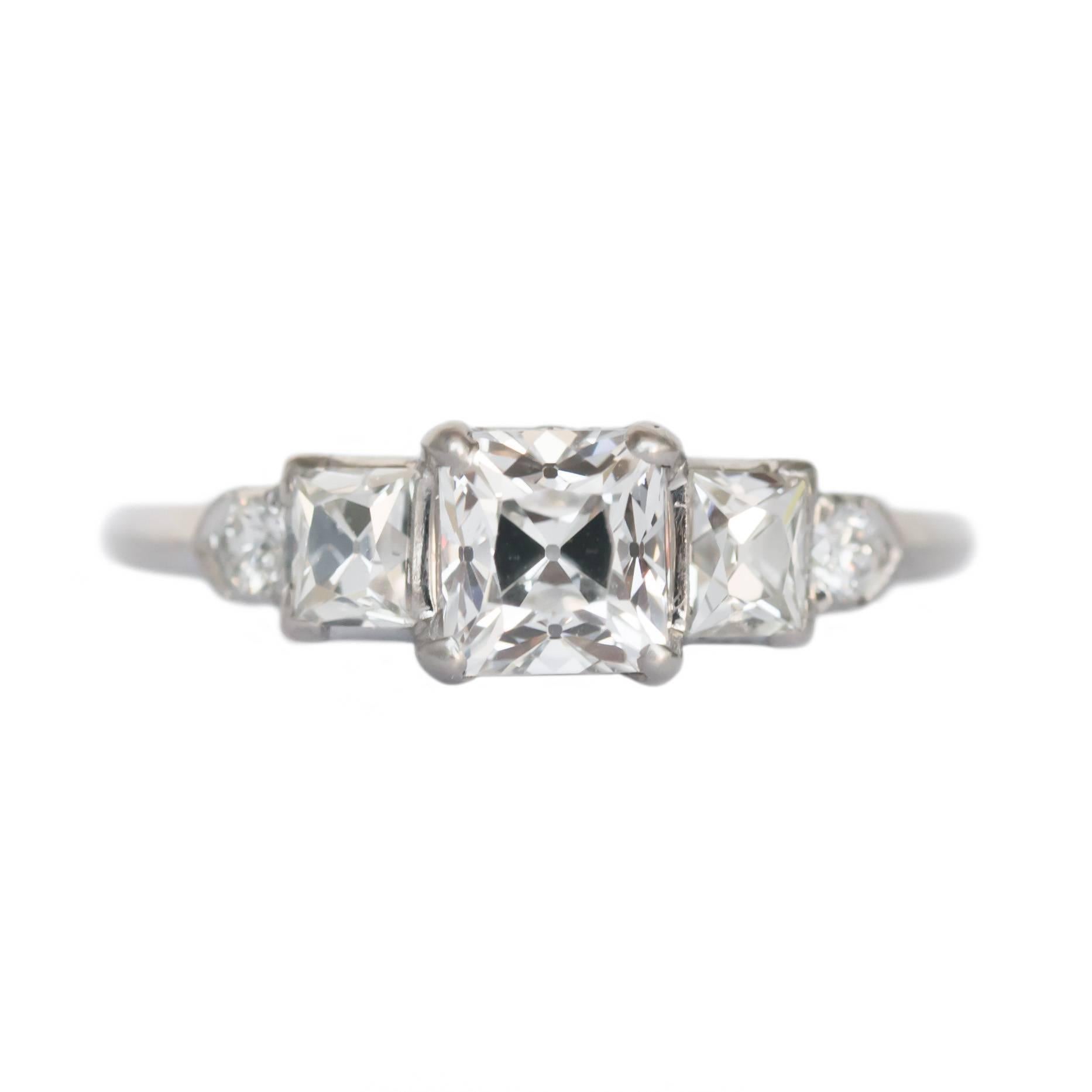 GIA Certified 1.04 Carat Diamond Platinum Engagement Ring