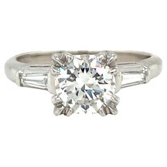 GIA Certified 1.04 Carat Diamond Platinum Engagement Ring