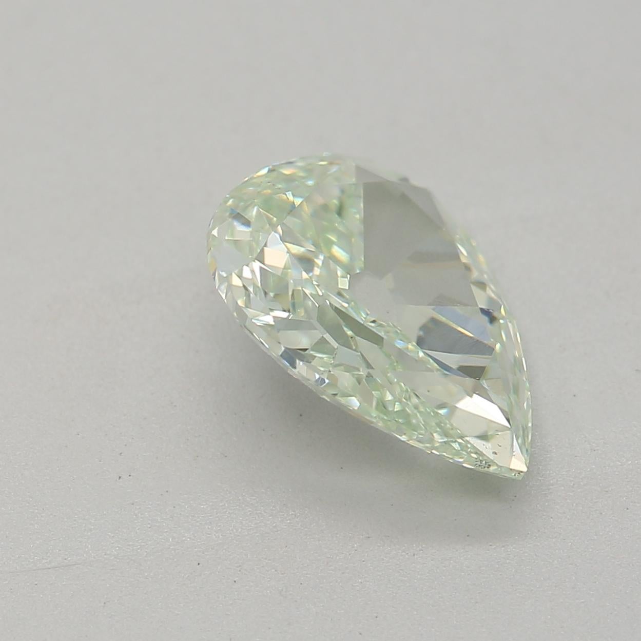 Women's or Men's GIA Certified 1.04 Carat Fancy Light Yellowish Green SI1 Clarity Diamond For Sale