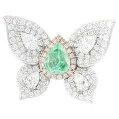 GIA zertifiziert 1,04 Karat Fancy Hellgelb Grün SI1 Reinheit Diamantring