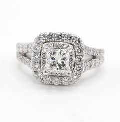 GIA Certified 1.04 Carat H VS2 Princess Cut Vera Wang Diamond Engagement Ring