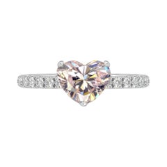 GIA Certified 1.04 Carat Heart Shape Pink Diamond Ring