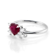 GIA Certified 1.04 Carat, Pigeon Blood Red, Burmese Ruby Ring Made in Platinum