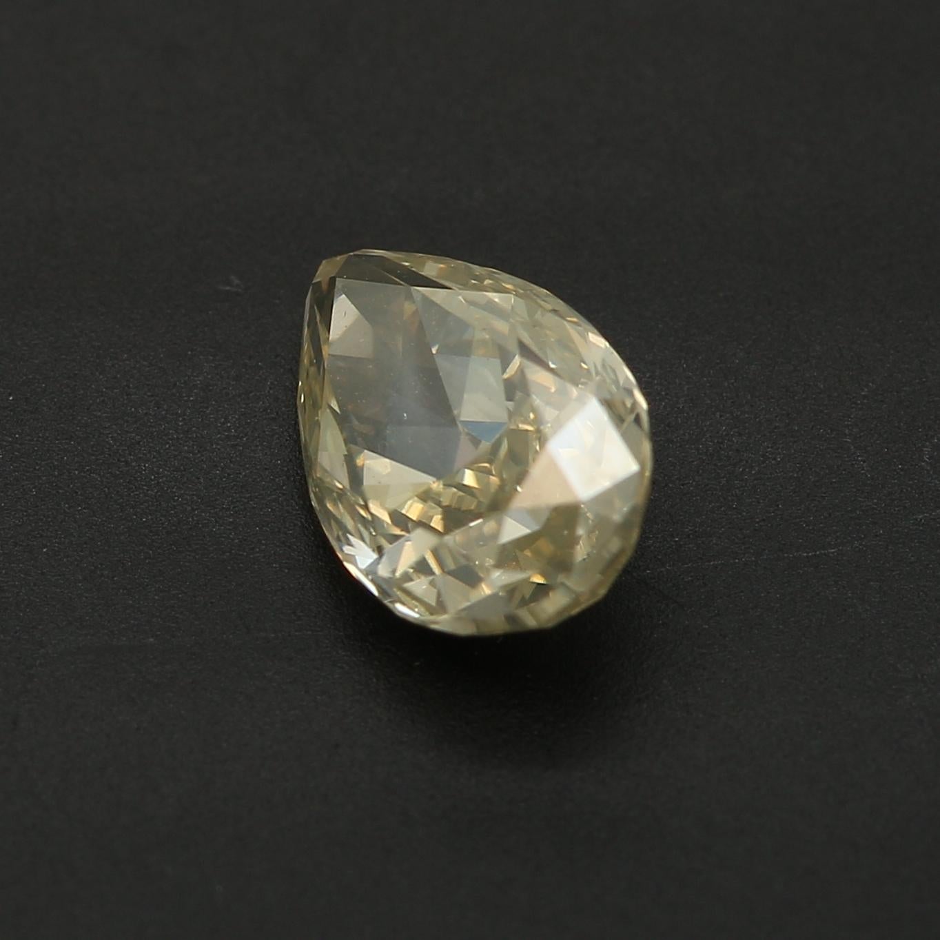 Pear Cut GIA Certified 1.04 Carat Q - R Colour SI1 Clarity Diamond For Sale