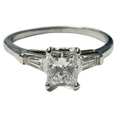 GIA Certified 1.04 Carat Radiant Cut Diamond Engagement Ring in Platinum