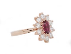 GIA Certified 1.04 Carat Ruby and Diamond Ring