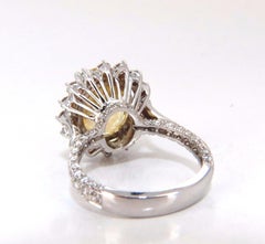 GIA Certified 10.40ct Natural No Heat Yellow Sapphire diamonds ring 18kt Canary