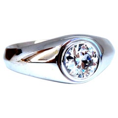 GIA Certified 1.04ct Natural Diamond Ring Mens Solitaire Prime 14kt