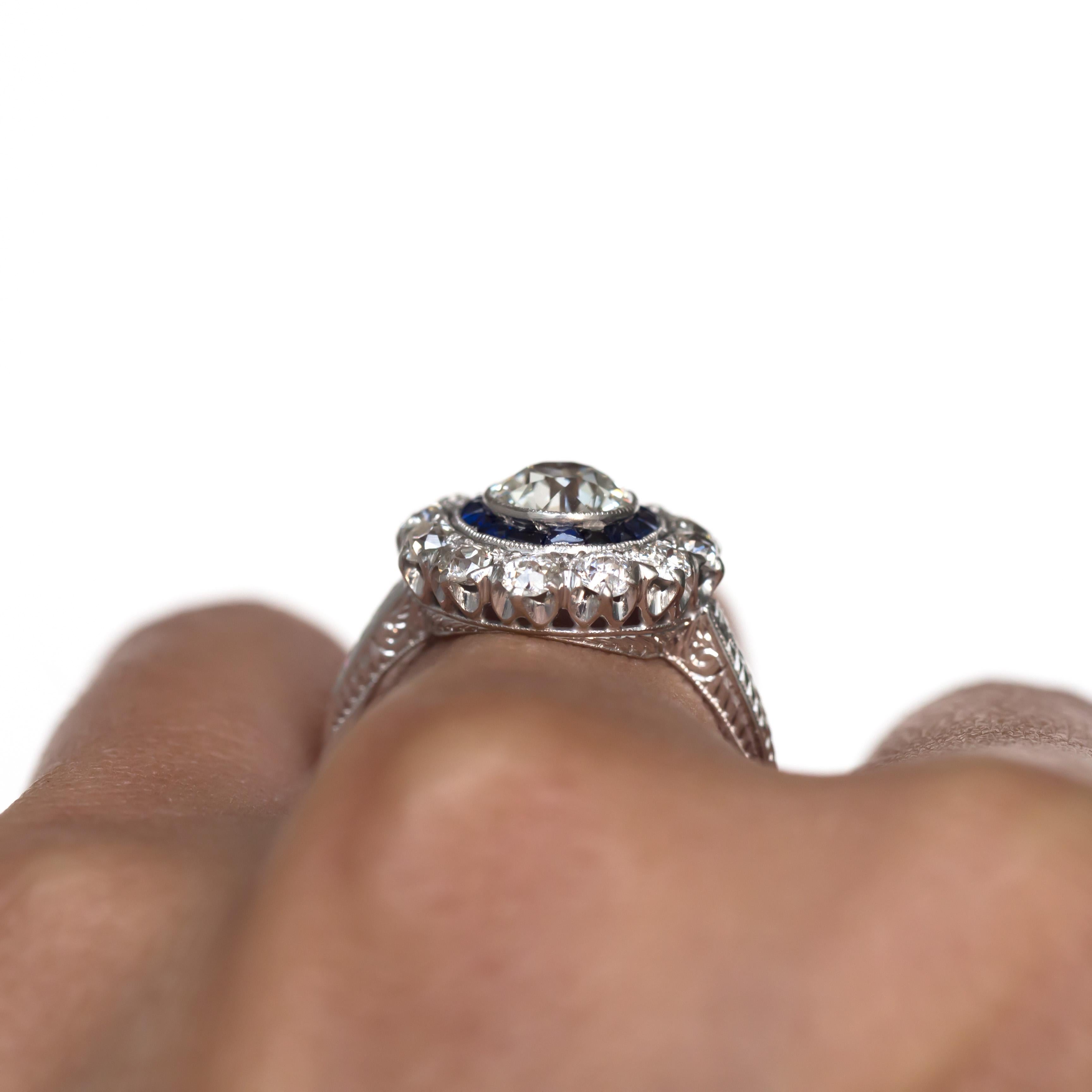 GIA Certified 1.05 Carat Diamond Platinum Engagement Ring For Sale 3