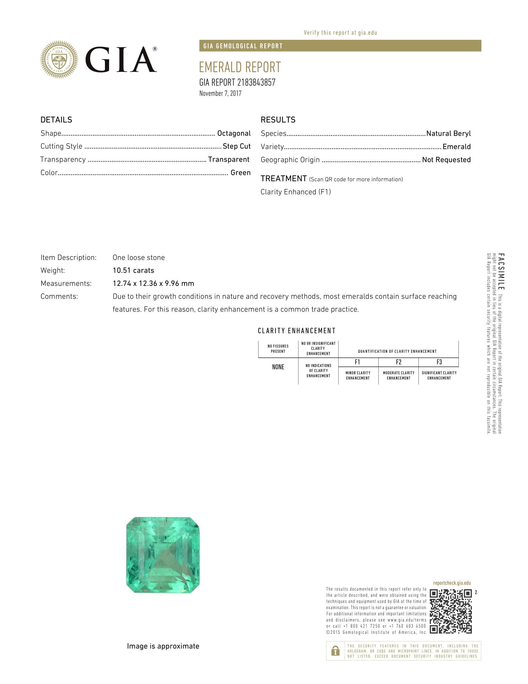 Esmeralda colombiana de 10.51 quilates certificada por GIA y anillo de cóctel de diamantes 2