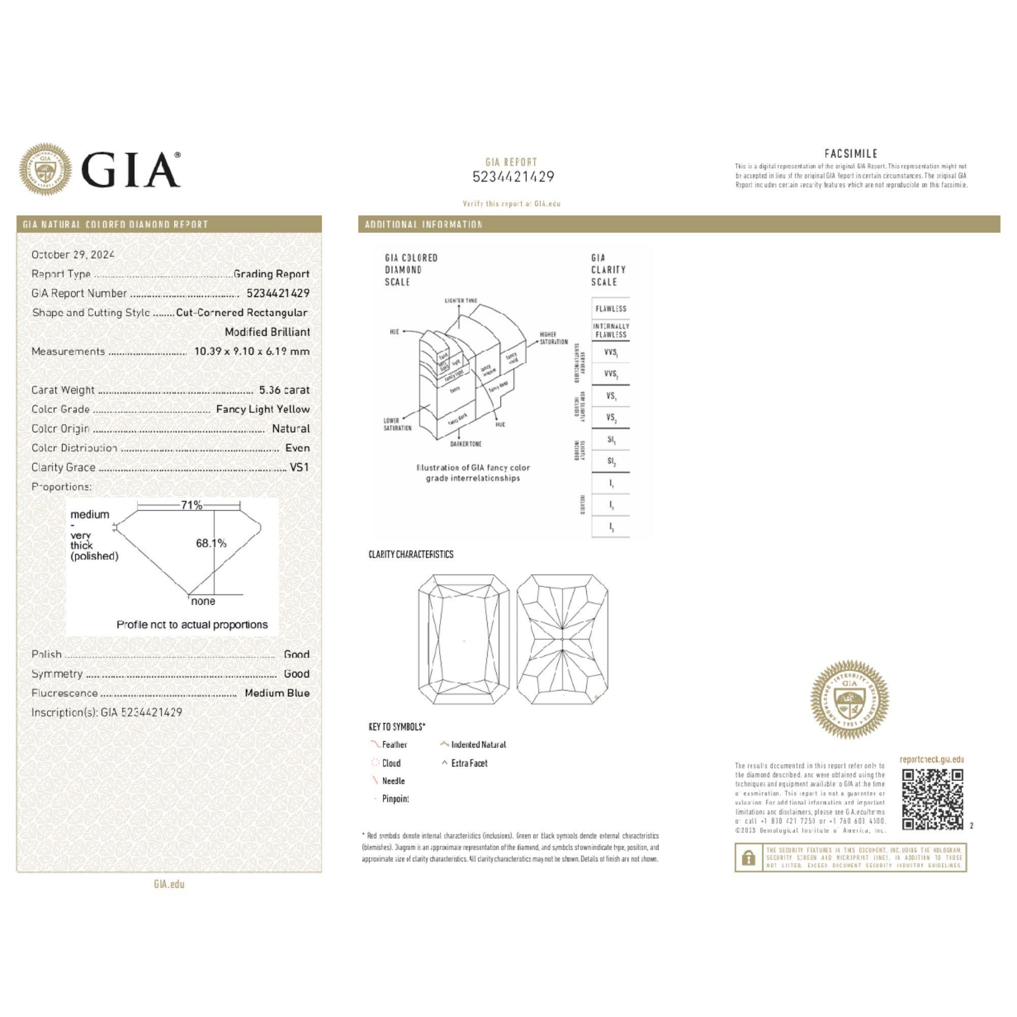 GIA certified 10.52 carat total weight fancy light yellow radiant cut diamond matched pair featuring individual certificates and VVS1-VS1 clarity.

Product Specifications:
Item Type: Loose Diamond Pair
Total Carat Weight: 10.52 carats
Individual