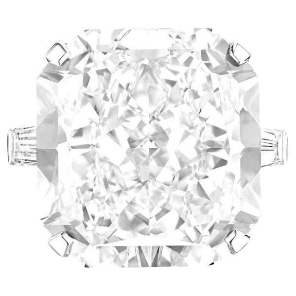 GIA Certified 10.56 Carat Square Radiant Cut Diamond Engagement Ring