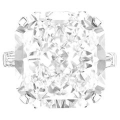 GIA Certified 10.56 Carat Square Radiant Cut Diamond Engagement Ring