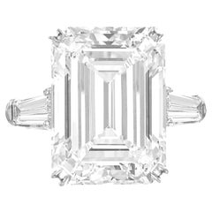 GIA Certified 10.59 Carat Emerald Cut Diamond Ring