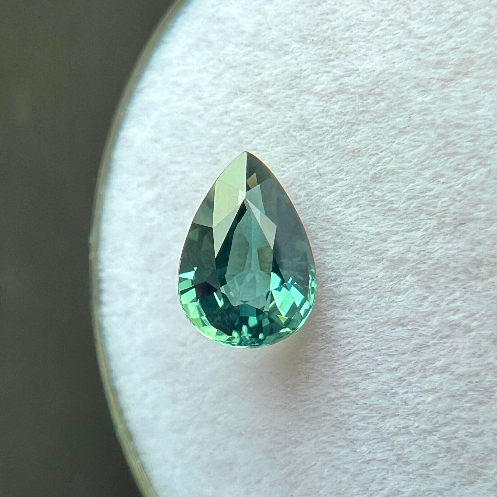 Gia Certified 1.05ct Unique Vivid Blue Untreated Sapphire Pear Teardrop Cut In New Condition For Sale In Birmingham, GB