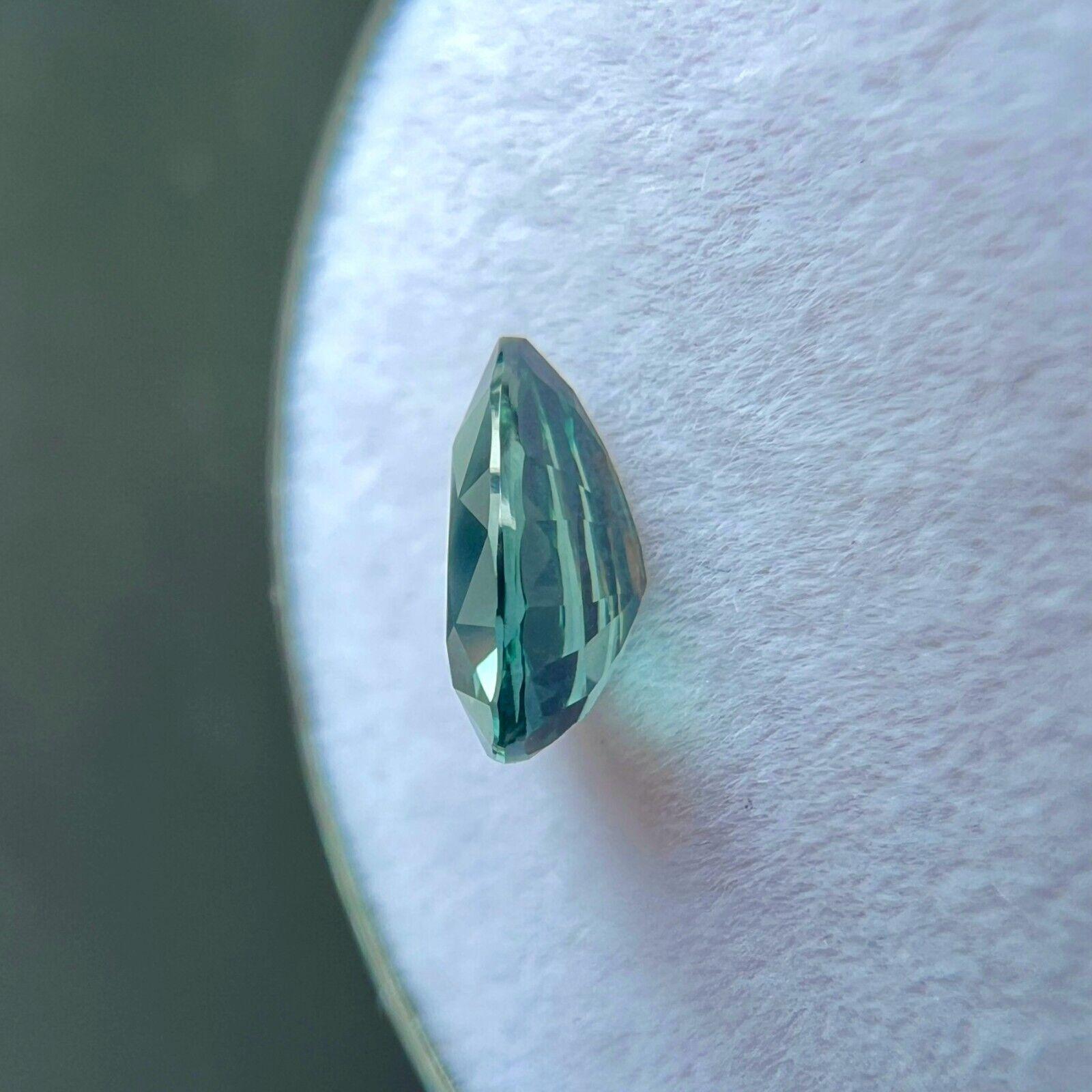 Gia Certified 1.05ct Unique Vivid Blue Untreated Sapphire Pear Teardrop Cut For Sale 2